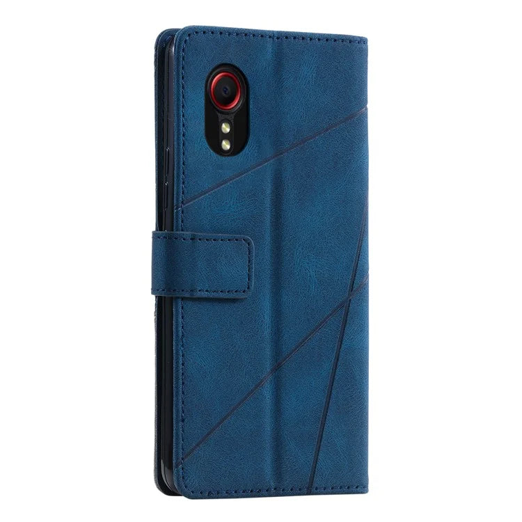 For Samsung Galaxy Xcover7 Case PU Leather Phone Protective Cover Skin-touch Wallet