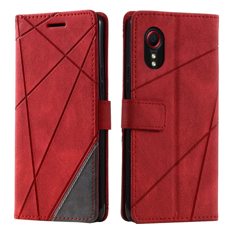 For Samsung Galaxy Xcover7 Case PU Leather Phone Protective Cover Skin-touch Wallet