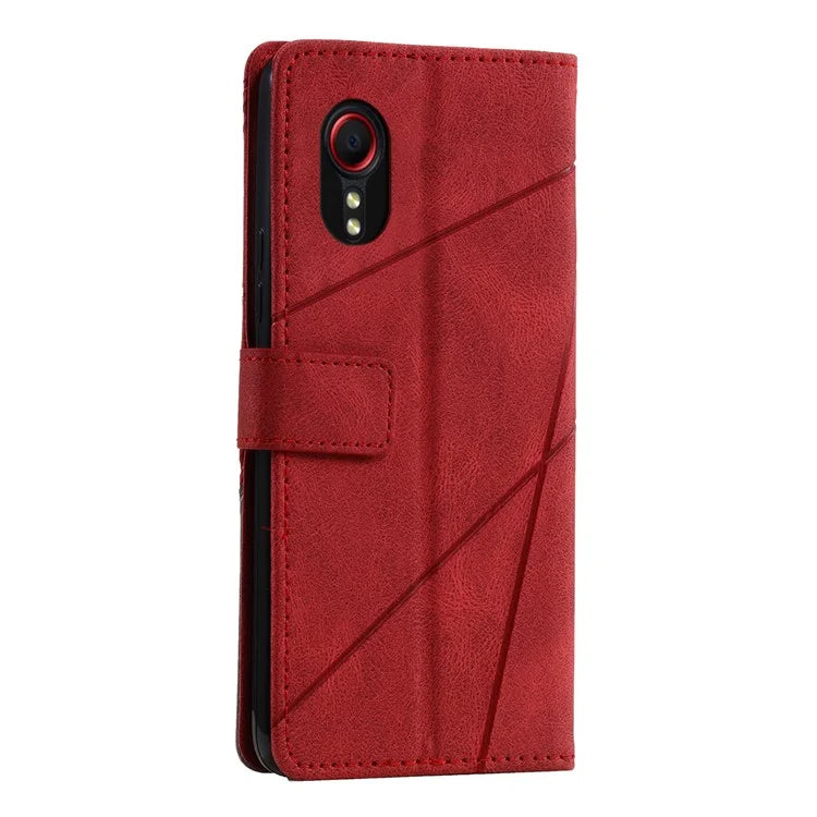 For Samsung Galaxy Xcover7 Case PU Leather Phone Protective Cover Skin-touch Wallet