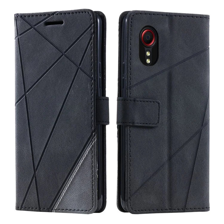 For Samsung Galaxy Xcover7 Case PU Leather Phone Protective Cover Skin-touch Wallet