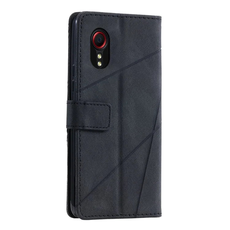For Samsung Galaxy Xcover7 Case PU Leather Phone Protective Cover Skin-touch Wallet