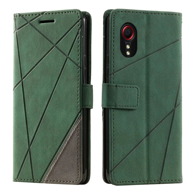 For Samsung Galaxy Xcover7 Case PU Leather Phone Protective Cover Skin-touch Wallet
