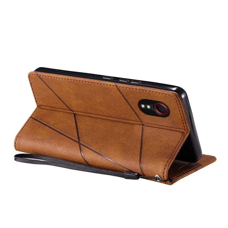 For Samsung Galaxy Xcover7 Case PU Leather Phone Protective Cover Skin-touch Wallet