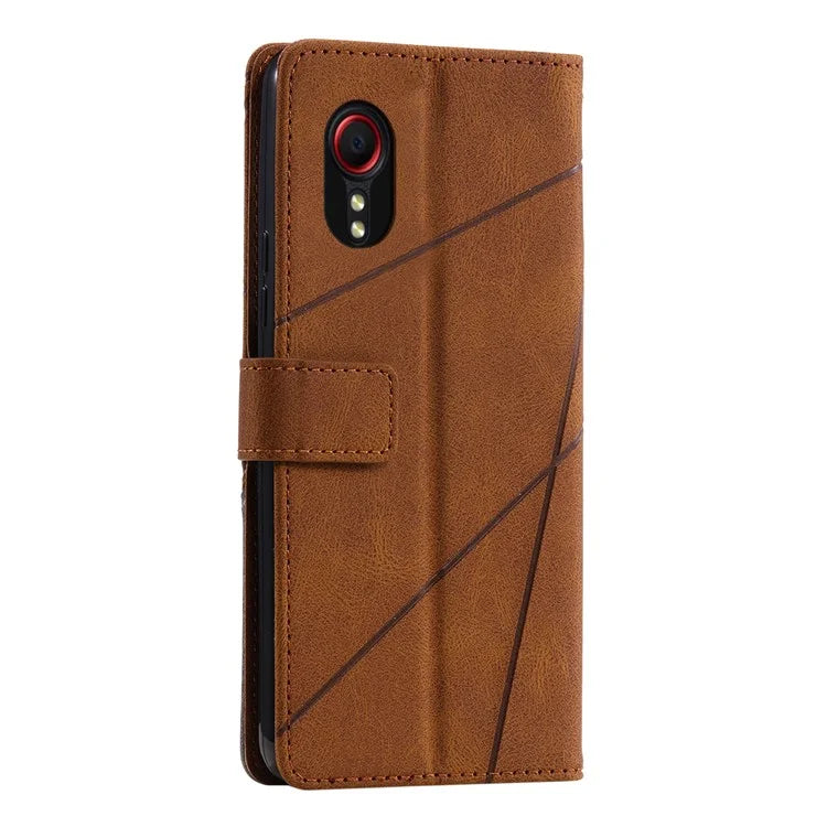 For Samsung Galaxy Xcover7 Case PU Leather Phone Protective Cover Skin-touch Wallet