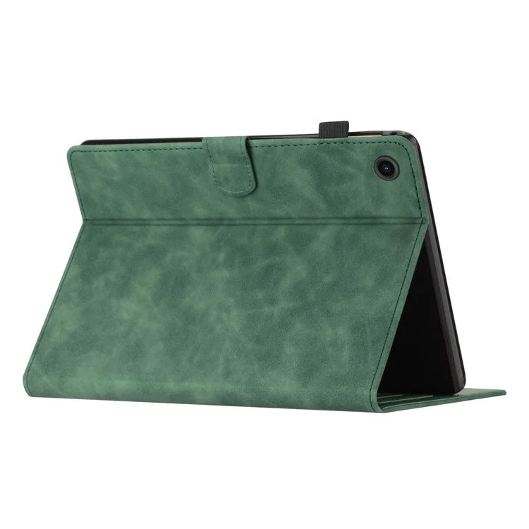 For Lenovo Tab M10 Plus (3rd Gen) Case Coconut Tree Imprinted PU Leather Folio Stand Smart Tablet Cover