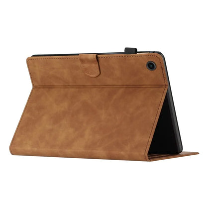 For Lenovo Tab M10 Plus (3rd Gen) Case Coconut Tree Imprinted PU Leather Folio Stand Smart Tablet Cover