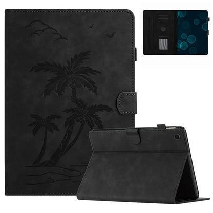 For Lenovo Tab M10 Plus (3rd Gen) Case Coconut Tree Imprinted PU Leather Folio Stand Smart Tablet Cover