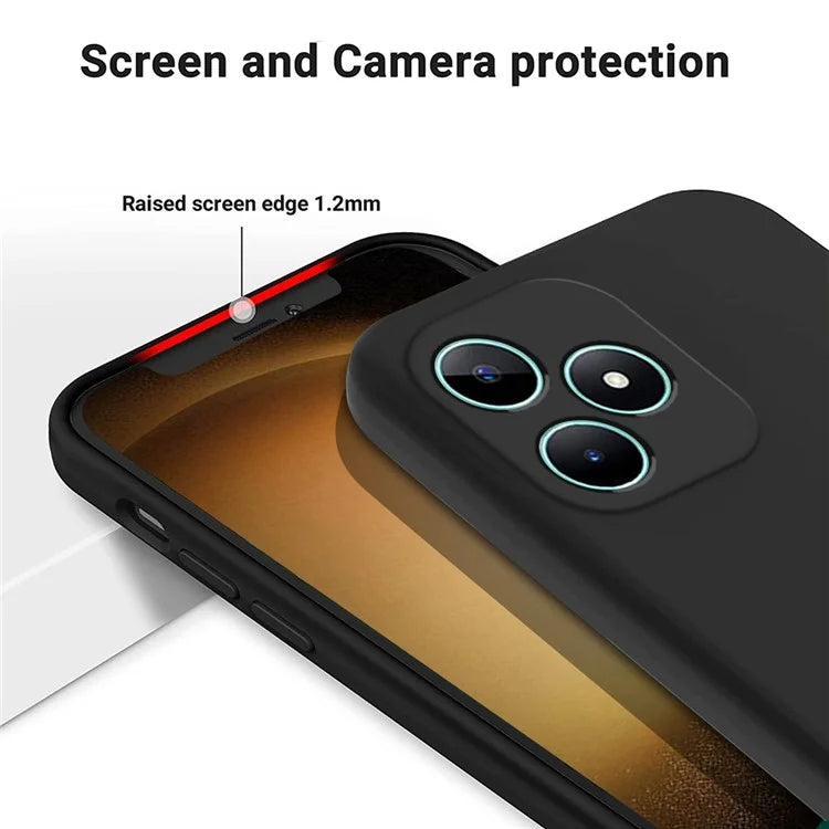 For Realme Note 50 4G Case with Wrist Strap Liquid Silicone Phone Cover