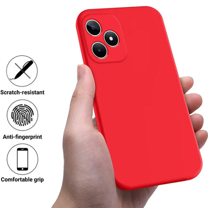 For Realme Note 50 4G Case with Wrist Strap Liquid Silicone Phone Cover