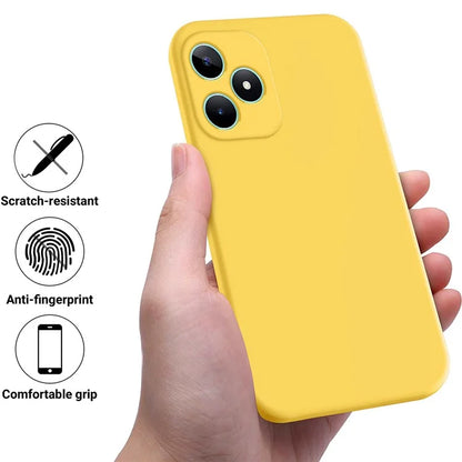 For Realme Note 50 4G Case with Wrist Strap Liquid Silicone Phone Cover