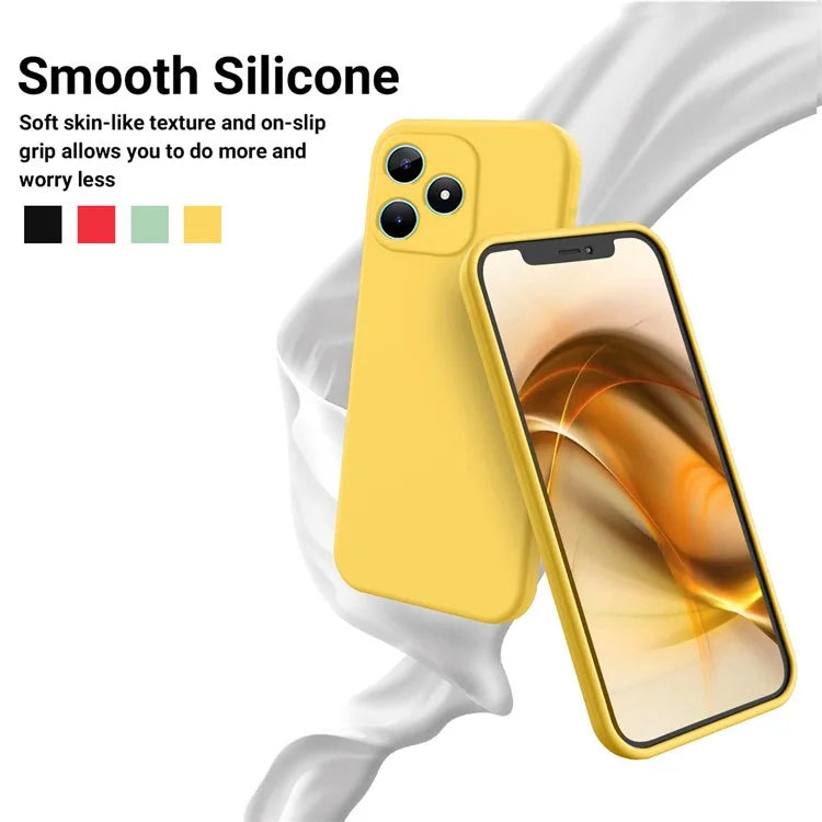 For Realme Note 50 4G Case with Wrist Strap Liquid Silicone Phone Cover