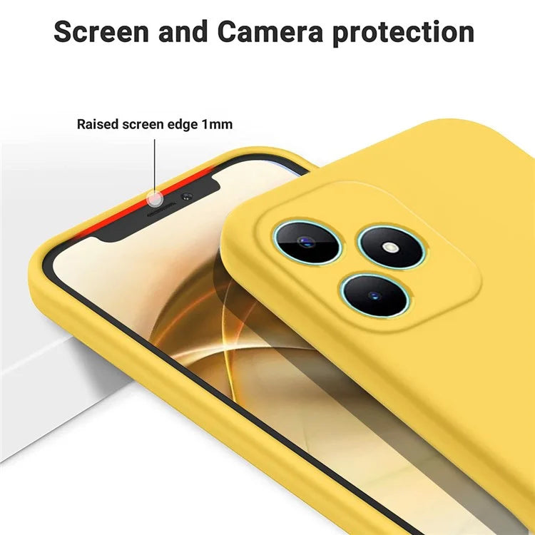 For Realme Note 50 4G Case with Wrist Strap Liquid Silicone Phone Cover