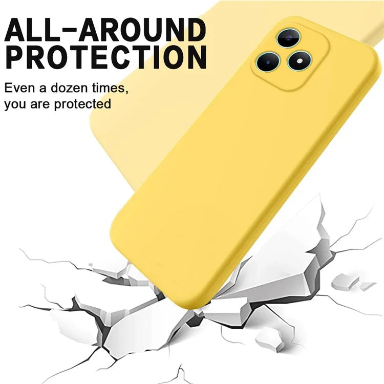 For Realme Note 50 4G Case with Wrist Strap Liquid Silicone Phone Cover