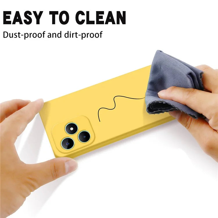 For Realme Note 50 4G Case with Wrist Strap Liquid Silicone Phone Cover