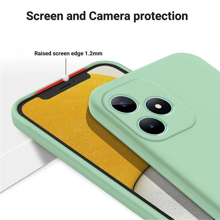 For Realme Note 50 4G Case with Wrist Strap Liquid Silicone Phone Cover
