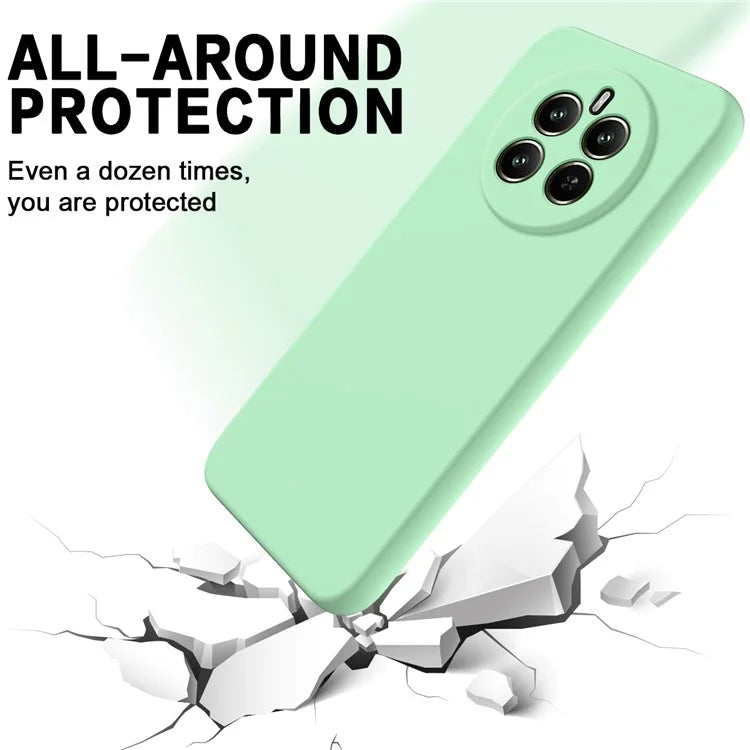 For Realme Narzo 70 Pro 5G Liquid Silicone Case Protective Phone Cover with Hand Strap