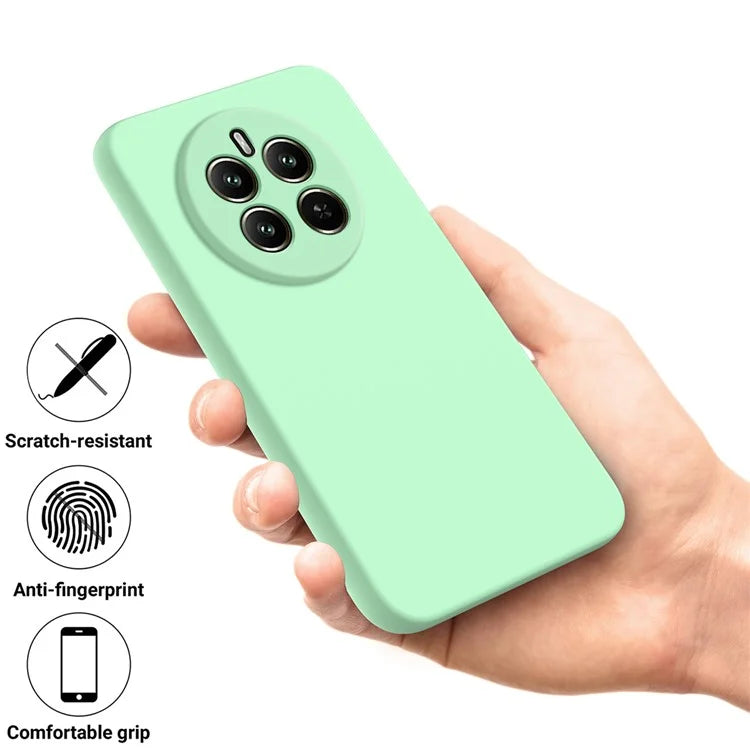 For Realme Narzo 70 Pro 5G Liquid Silicone Case Protective Phone Cover with Hand Strap