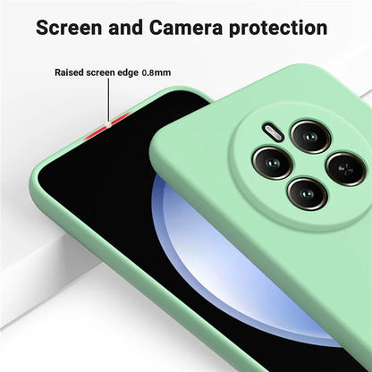 For Realme Narzo 70 Pro 5G Liquid Silicone Case Protective Phone Cover with Hand Strap