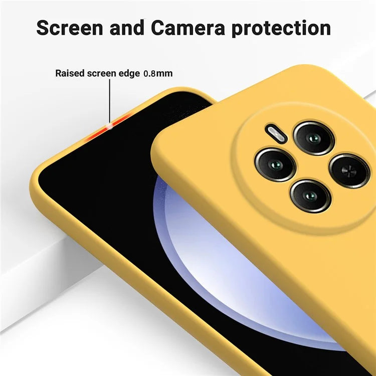 For Realme Narzo 70 Pro 5G Liquid Silicone Case Protective Phone Cover with Hand Strap