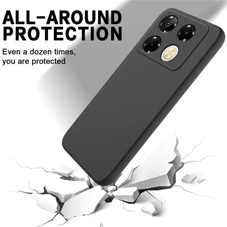 For Infinix Note 40 Pro 4G Case Liquid Silicone Scratch-Proof Protective Shell with Hand Strap