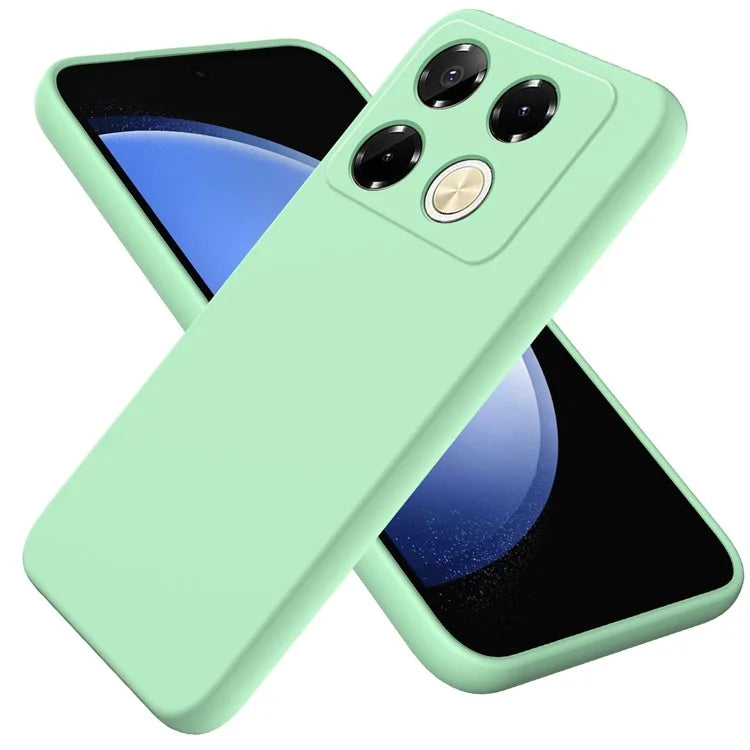 For Infinix Note 40 Pro 4G Case Liquid Silicone Scratch-Proof Protective Shell with Hand Strap