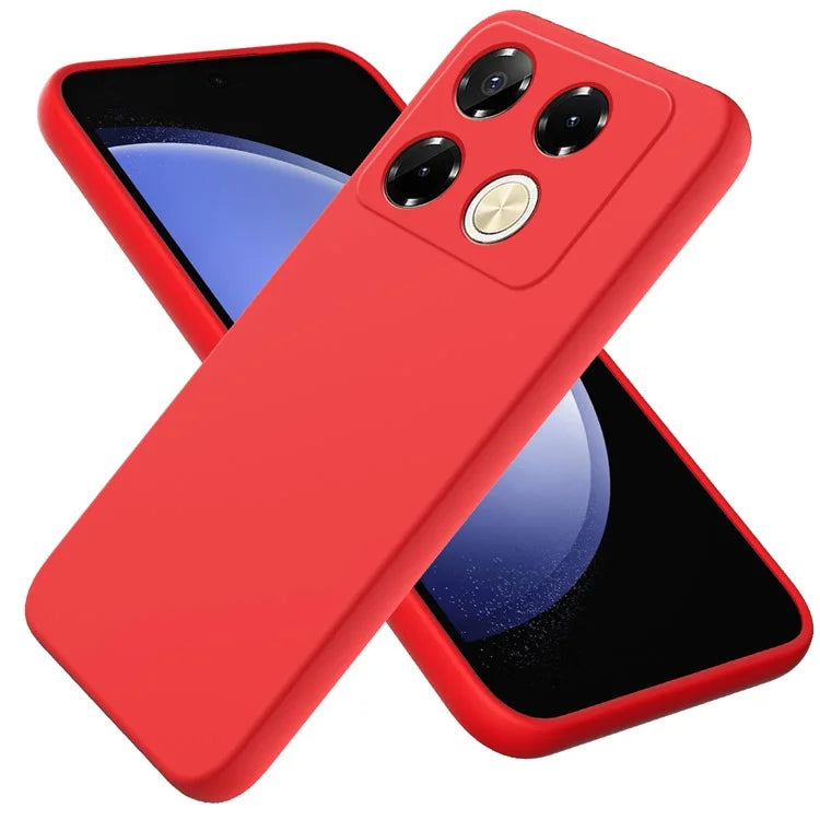 For Infinix Note 40 Pro 4G Case Liquid Silicone Scratch-Proof Protective Shell with Hand Strap