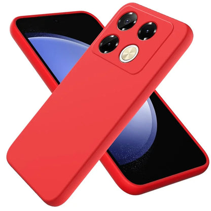 For Infinix Note 40 Pro 4G Case Liquid Silicone Scratch-Proof Protective Shell with Hand Strap