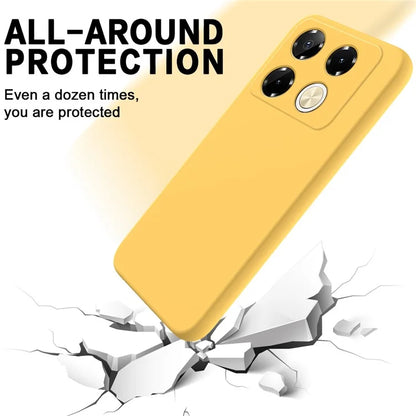 For Infinix Note 40 Pro 4G Case Liquid Silicone Scratch-Proof Protective Shell with Hand Strap