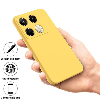 For Infinix Note 40 Pro 4G Case Liquid Silicone Scratch-Proof Protective Shell with Hand Strap
