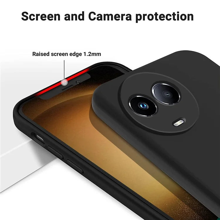 For Realme C67 5G Phone Case Liquid Silicone Back Cover with Wrist Strap
