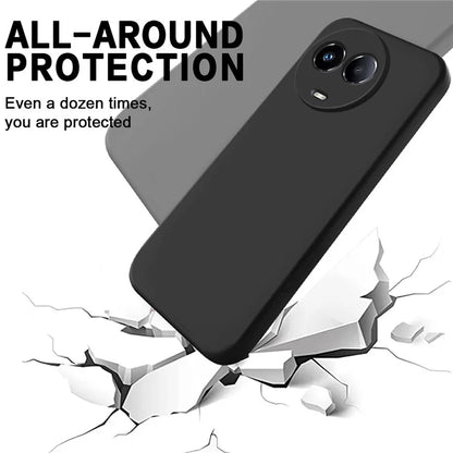 For Realme C67 5G Phone Case Liquid Silicone Back Cover with Wrist Strap