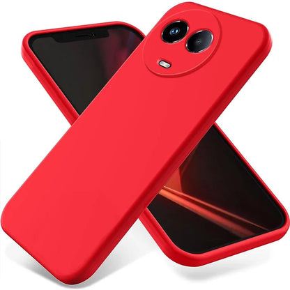 For Realme C67 5G Phone Case Liquid Silicone Back Cover with Wrist Strap