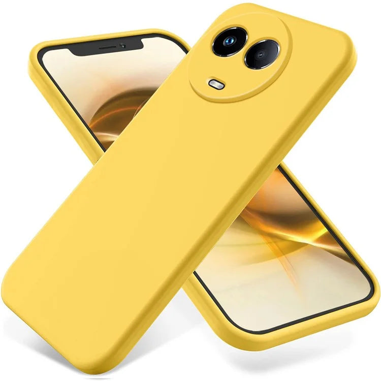 For Realme C67 5G Phone Case Liquid Silicone Back Cover with Wrist Strap