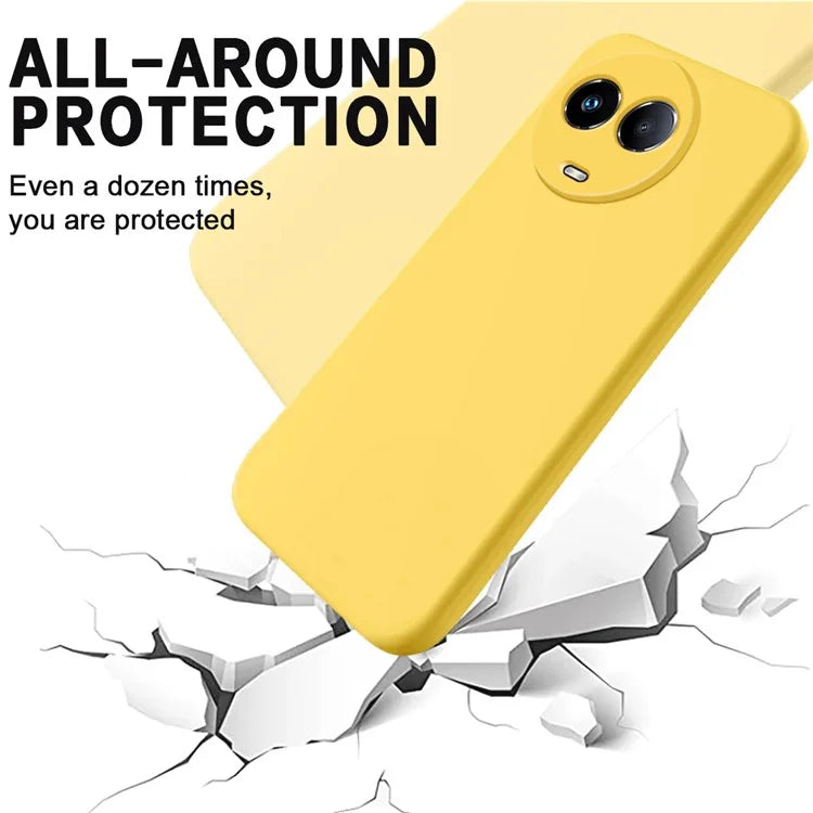 For Realme C67 5G Phone Case Liquid Silicone Back Cover with Wrist Strap