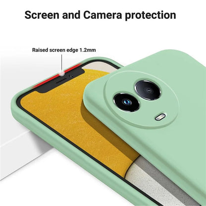 For Realme C67 5G Phone Case Liquid Silicone Back Cover with Wrist Strap