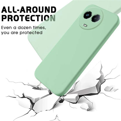 For Realme C67 5G Phone Case Liquid Silicone Back Cover with Wrist Strap