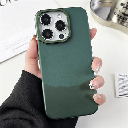 For iPhone 12 Pro Max Shockproof Case Nappa Texture PU+PC Slim Phone Cover