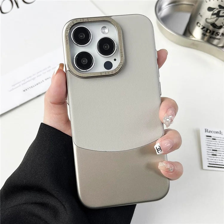For iPhone 12 Pro Max Shockproof Case Nappa Texture PU+PC Slim Phone Cover