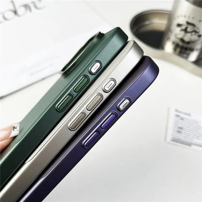 For iPhone 12 Pro Max Shockproof Case Nappa Texture PU+PC Slim Phone Cover