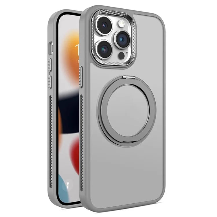 For iPhone 13 Pro Case Compatible with MagSafe PC+TPU Ring Kickstand Phone Cover