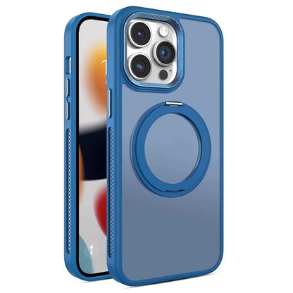 For iPhone 13 Pro Case Compatible with MagSafe PC+TPU Ring Kickstand Phone Cover