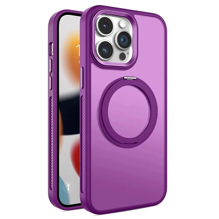 For iPhone 13 Pro Case Compatible with MagSafe PC+TPU Ring Kickstand Phone Cover