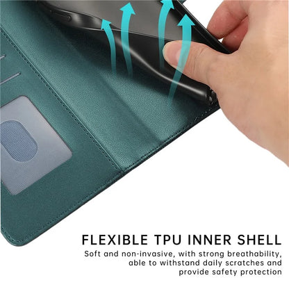 R20 for iPhone 15 Case Splicing Imprinted Rhombus Anti-Scratch Leather Phone Cover