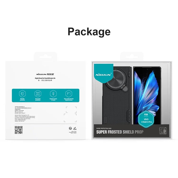 NILLKIN Super Frosted Shield Prop For vivo X Fold3 Pro Case Camera Lens Lid Kickstand Phone Cover