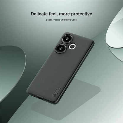 NILLKIN Super Frosted Shield Pro for Xiaomi Redmi Turbo 3 5G / Poco F6 5G Case PC+TPU Non-Slip Slim Phone Cover