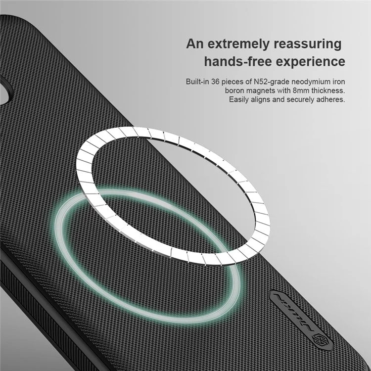 NILLKIN Frosted Shield Pro for Xiaomi Redmi Turbo 3 5G / Poco F6 5G Magnetic Phone Case PC+TPU Back Cover