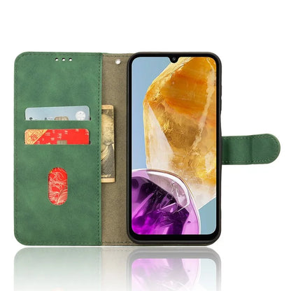 For Samsung Galaxy M15 5G Case Skin-Touch Leather Flip Stand Phone Cover
