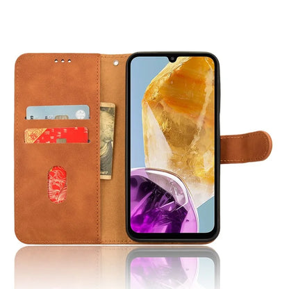 For Samsung Galaxy M15 5G Case Skin-Touch Leather Flip Stand Phone Cover