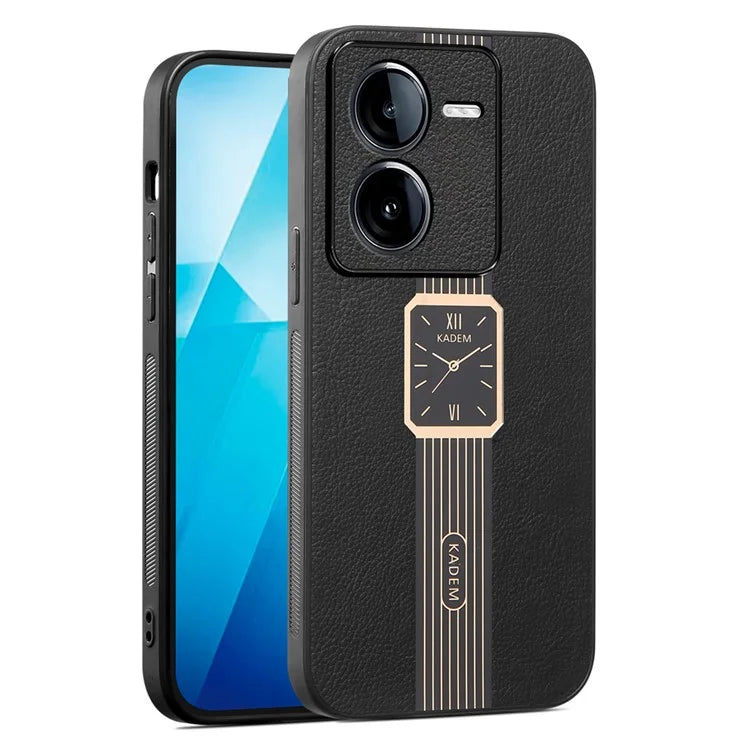 KADEM For vivo iQOO Z9 5G Case Leather+TPU+Acrylic Electroplating Phone Cover
