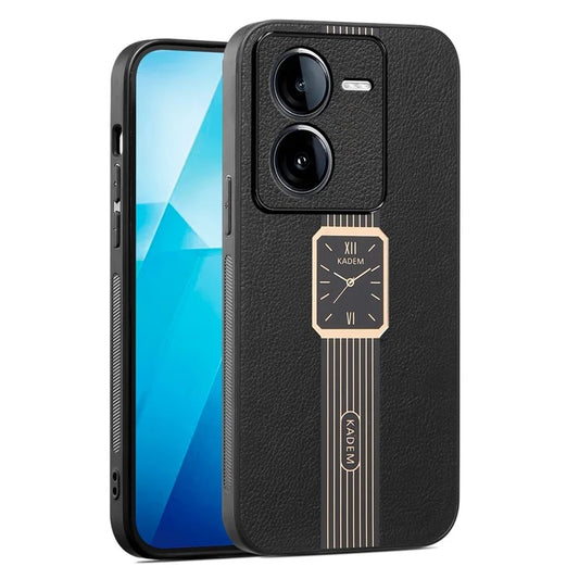 KADEM For vivo iQOO Z9 5G Case Leather+TPU+Acrylic Electroplating Phone Cover